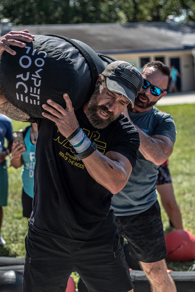"Team training with the 150lb 2-Person Worm at Wodwars, providing athletes with the edge they need to succeed in team-based events."