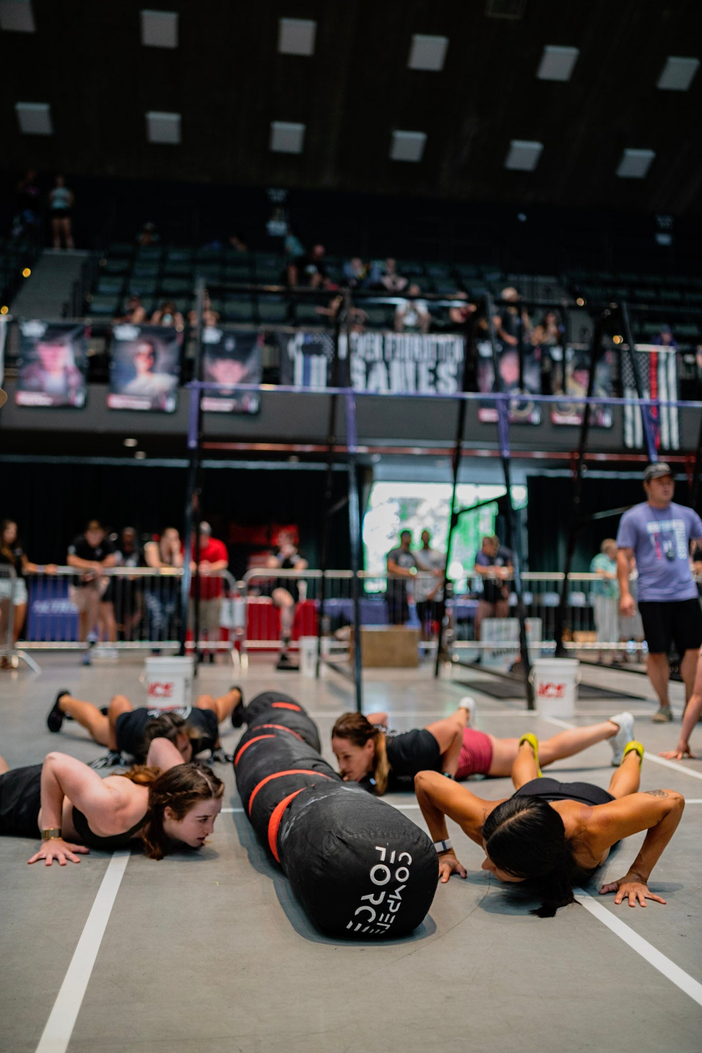 "The 4-Person Worm used in the Never Forgotten Games to challenge athletes to synchronize and push through physically demanding exercises."